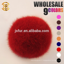 2015 Fashion New Party Accessoires Rabbit Fur Ball Hotsale Lovely Genuine 5-10cm Rabbit Real Fur Pompoms